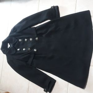 Forever Lightweight Classic Peacoat Lined Black Womens Sz S #048